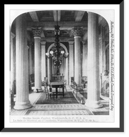 Historic Framed Print, Marble Room, Capitol, Washington, D.C.,  17-7/8" x 21-7/8"