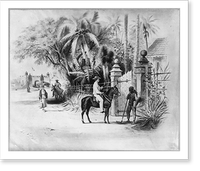 Historic Framed Print, [Dominican Republic, 1871]: Entrance to Dameon Baez's residence, one half mile to the west of the limits of Santo Domingo City on the Haina Road,  17-7/8" x 21-7/8"
