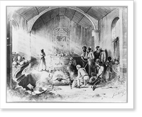 Historic Framed Print, [Dominican Republic, 1871]: Superestitious burial ceremony in the Capilla del Rosario - a remnant of the city of Nueva Isabella, opposite Santo Domingo City,  17-7/8" x 21-7/8"