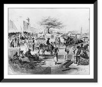 Historic Framed Print, [Dominican Republic, 1871]: The embarkadero, or wharf of Santo Domingo City, showing the Columbus Tree in the background,  17-7/8" x 21-7/8"