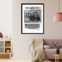 Historic Framed Print, [Battle for Manila between Dutch and Spanish warships. ca. 1600],  17-7/8" x 21-7/8"