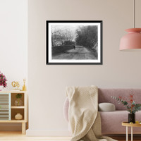 Historic Framed Print, West Point. Road to South Dock,  17-7/8" x 21-7/8"