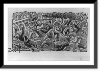 Historic Framed Print, [Asalto de Zapatistas],  17-7/8" x 21-7/8"