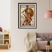 U*S*A Bonds - Third Liberty Loan Campaign - Boy Scouts of America Weapons for liberty.J.C. Leyendecker American Lithographic Co. N.Y, Historic Print