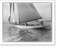 Historic Framed Print, Deck view of RESOLUTE [with bow to left],  17-7/8" x 21-7/8"