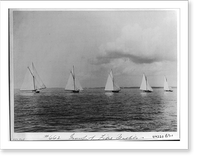 Historic Framed Print, [Boat races]: Group of five yachts,  17-7/8" x 21-7/8"