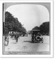 Historic Framed Print, Champs Elysees, looking toward Place de la Concorde, Paris, France,  17-7/8" x 21-7/8"