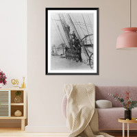 Historic Framed Print, U.S.S. RICHMOND. Stand by to lay aloft"",  17-7/8" x 21-7/8"