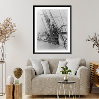 Historic Framed Print, U.S.S. RICHMOND. Stand by to lay aloft"",  17-7/8" x 21-7/8"