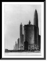 Historic Framed Print, The Vertical Mile (Chicago),  17-7/8" x 21-7/8"
