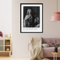 Historic Framed Print, Henry St. John, 1st Viscount Bolingbroke, 1678-1751,  17-7/8" x 21-7/8"