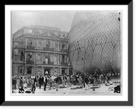 Historic Framed Print, [Henry Gifford's huge captive balloon being prepared for ascent from Tuillerie Gardens, Paris],  17-7/8" x 21-7/8"