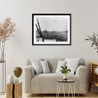 Historic Framed Print, Start of San Francisco to Tahiti race. The longest yacht race ever sailed, June 10, 1925. Left to right: ELOISE, IDALIA, SHAWNEE, MARINER,  17-7/8" x 21-7/8"
