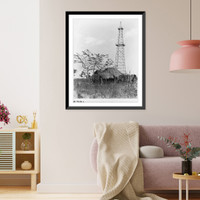 Historic Framed Print, [Creole Petroleum Corp. well in the Jusepin field of eastern Venezuela, March 1944],  17-7/8" x 21-7/8"