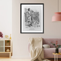 Historic Framed Print, [4 illus. of Gulliver's Travels],  17-7/8" x 21-7/8"