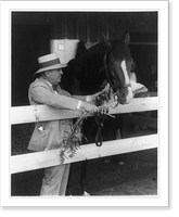 Antique Sporting Print - Saratoga - Unbeaten three-year-old Gallant