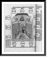 Historic Framed Print, Woodcut in Werner Rolevinck, Fasciculus Temporum - entire page,  17-7/8" x 21-7/8"
