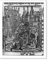 Historic Framed Print, Woodcut in Werner Rolevinck, Fasciculus Temporum,  17-7/8" x 21-7/8"