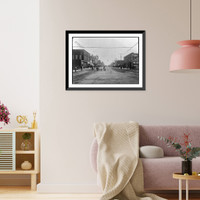 Historic Framed Print, Queen Street, looking south from North St., Kinston, N.C.,  17-7/8" x 21-7/8"
