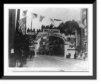 Historic Framed Print, Taft welcome arch by day, Wilmington, N.C.,  17-7/8" x 21-7/8"