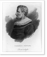 Historic Framed Print, Domenico Fontana, 1543-1607,  17-7/8" x 21-7/8"