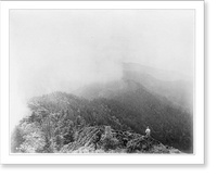 Historic Framed Print, [Views in Tennessee: Man on mountain top looking across mountains],  17-7/8" x 21-7/8"