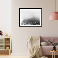 Historic Framed Print, [Views in Tennessee: Man on mountain top looking across mountains],  17-7/8" x 21-7/8"