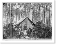 Historic Framed Print, Headquarters Army of Potomac - Brandy Station, February 1864. Post Office,  17-7/8" x 21-7/8"