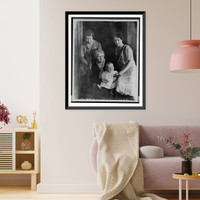 Historic Framed Print, [Charles Augustus Lindbergh, Jr., as a baby, with his mother (Anne Morrow Lindbergh), grandmother, and great grandmother],  17-7/8" x 21-7/8"