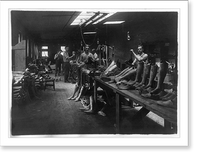 Historic Framed Print, Men at work [making artificial legs] in the J.E. Hangar shop, a manufacturer of artificial limbs in Washington, D.C.,  17-7/8" x 21-7/8"