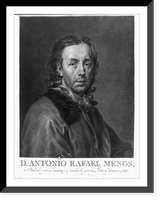 Historic Framed Print, D. Antonio Rafael Mengs [German historical and portrait painter, art critic].... 1780. Pintado...por su Yerno Carmona,  17-7/8" x 21-7/8"