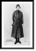 Historic Framed Print, [Woman wearing American Red Cross motor Corps uniform, standing, full lgth. World War I],  17-7/8" x 21-7/8"