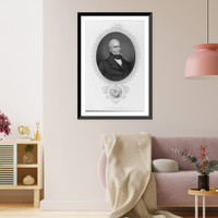 Historic Framed Print, John Quincy Adams, Pres. U.S.,  17-7/8" x 21-7/8"