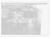 Historic Framed Print, Flooded Cleveland,  17-7/8" x 21-7/8"