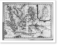 Historic Framed Print, [Map of SE Asia, Dutch East Indies, & Philippines],  17-7/8" x 21-7/8"