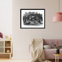 Historic Framed Print, The attack and capture of our train, July 12, 1864,  17-7/8" x 21-7/8"