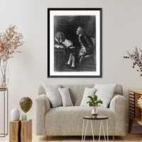 Historic Framed Print, Francois Marie Arouet de Voltaire, 1694-1778,  17-7/8" x 21-7/8"
