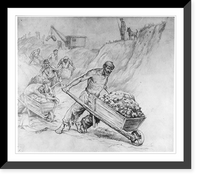 Historic Framed Print, Hunger drives slave laborers to death's door,  17-7/8" x 21-7/8"