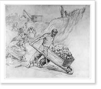 Historic Framed Print, Hunger drives slave laborers to death's door,  17-7/8" x 21-7/8"