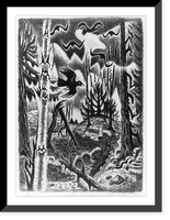 Historic Framed Print, Crows in March,  17-7/8" x 21-7/8"