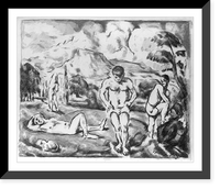 Historic Framed Print, [The bathers].P. C&eacute;zanne.,  17-7/8" x 21-7/8"