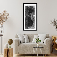 Historic Framed Print, [Au Louvre: la peinture (Mary Cassatt)],  17-7/8" x 21-7/8"