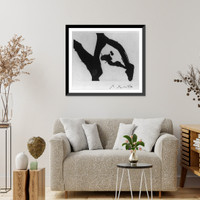 Historic Framed Print, Calligraphic Study II,  17-7/8" x 21-7/8"