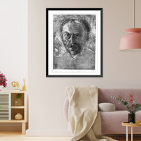 Historic Framed Print, Self portrait - 2,  17-7/8" x 21-7/8"
