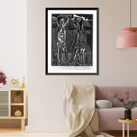 Historic Framed Print, [Conversation],  17-7/8" x 21-7/8"