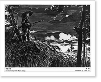 Protecting the wheat crop, Antique Print