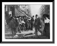 Historic Framed Print, Jewish life - Bootblack stand, busy on Jewish New Year, Sept. 1905,  17-7/8" x 21-7/8"