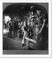 Pneumatic steam hammer and forges, blacksmith shop at mines, Scranton, Pa, Historic Reproduction
