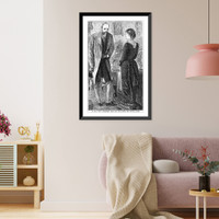 Historic Framed Print, It was very different from his old - from his young - face,  17-7/8" x 21-7/8"