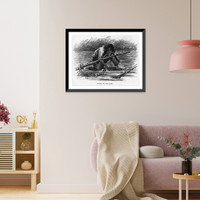 Historic Framed Print, Asleep on the raft,  17-7/8" x 21-7/8"
